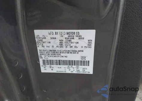 2010 Ford F-150 Xlt from USA, damaged, VIN 1FTEX1C86AFC36742